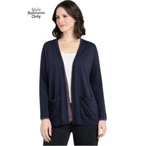 BOSS Navy Blue Cotton Cardigan Sweater Size XL Button Front